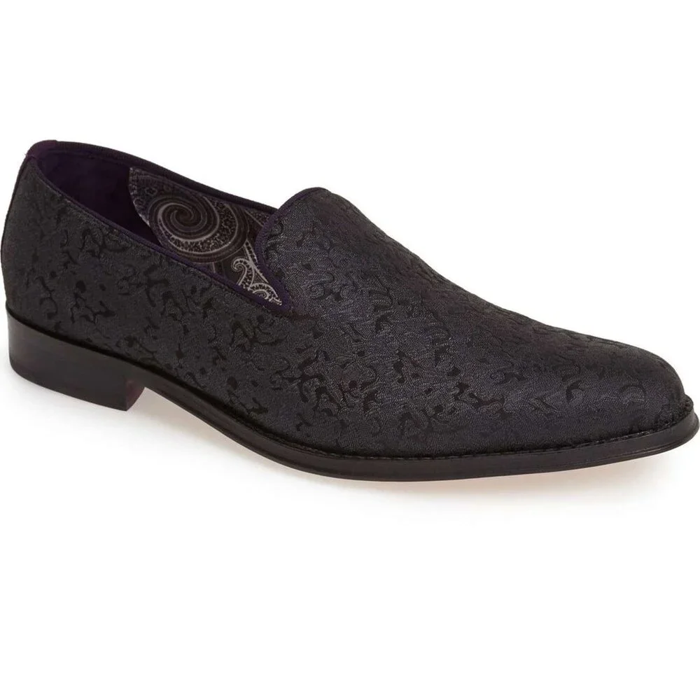 NWOB Robert Graham Moma 2 Paisley Venetian Black Formal Dress Loafer